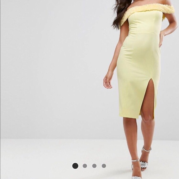 ASOS Dresses Off The Shoulder Midi Dress With Split Poshmark
